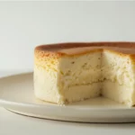 Japanese cotton cheesecake showing airy texture and gentle jiggle